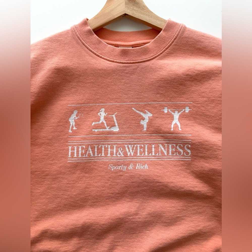 Sporty & Rich Coral Crewneck Sweater